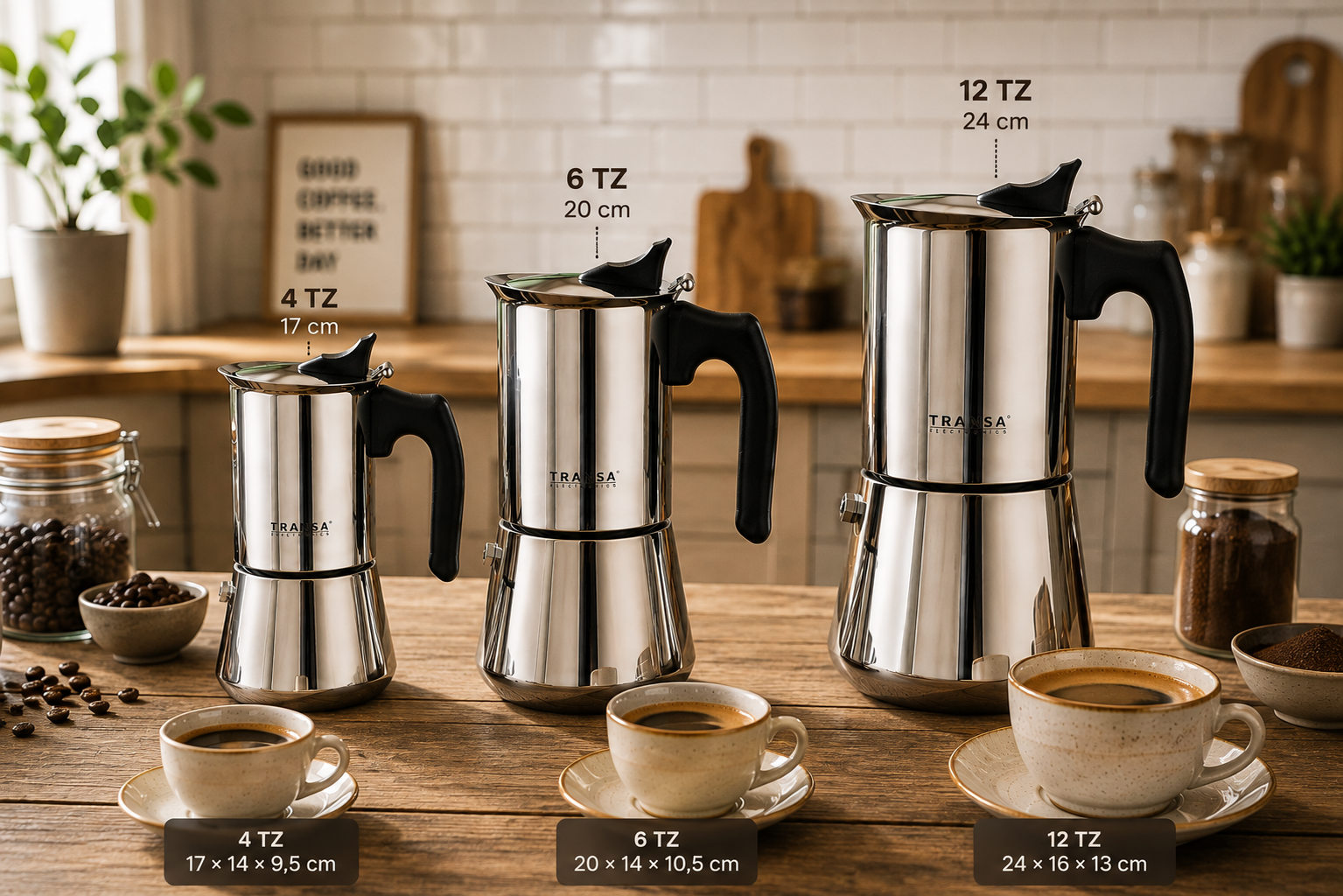 Kawiarki Caffè 4 Tz, 6 Tz i 12 Tz Transa Electronics